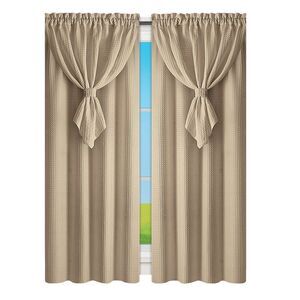 Collections Etc Allegra Curtain Panel with Attached Valance